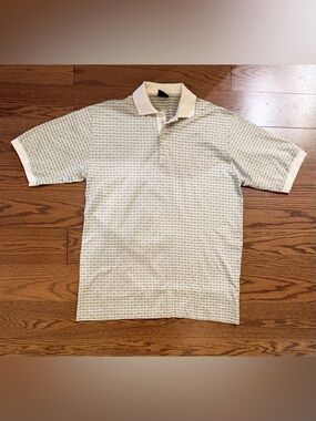 Bobby Jones Light Green Plaid Polo with Cream Collar
